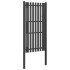 Puerta de valla del jardín de acero gris antracita 1x2,5