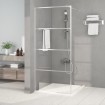 Mampara de ducha vidrio ESG transparente plateado 90x195 cm