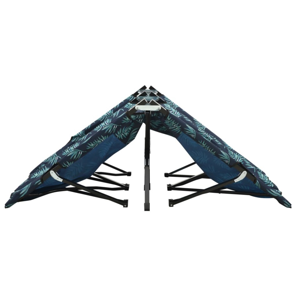 Tumbona plegable para 2 personas acero con estampado de