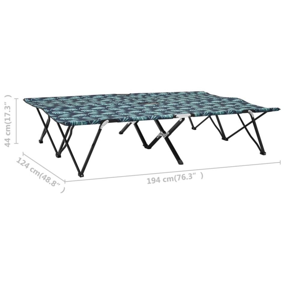 Tumbona plegable para 2 personas acero con estampado de