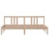 Estructura de cama doble sin colchón madera maciza 180x200