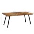 Mesa de comedor de teca reciclada y acero 180x90x76