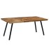 Mesa de comedor de teca reciclada y acero 180x90x76