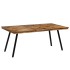 Mesa de comedor de teca reciclada y acero 180x90x76