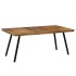 Mesa de comedor de teca reciclada y acero 180x90x76