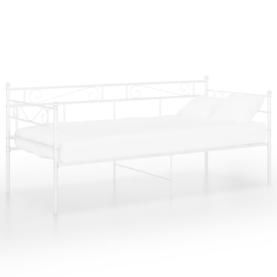 Estructura de sofá cama de metal blanco 90x200