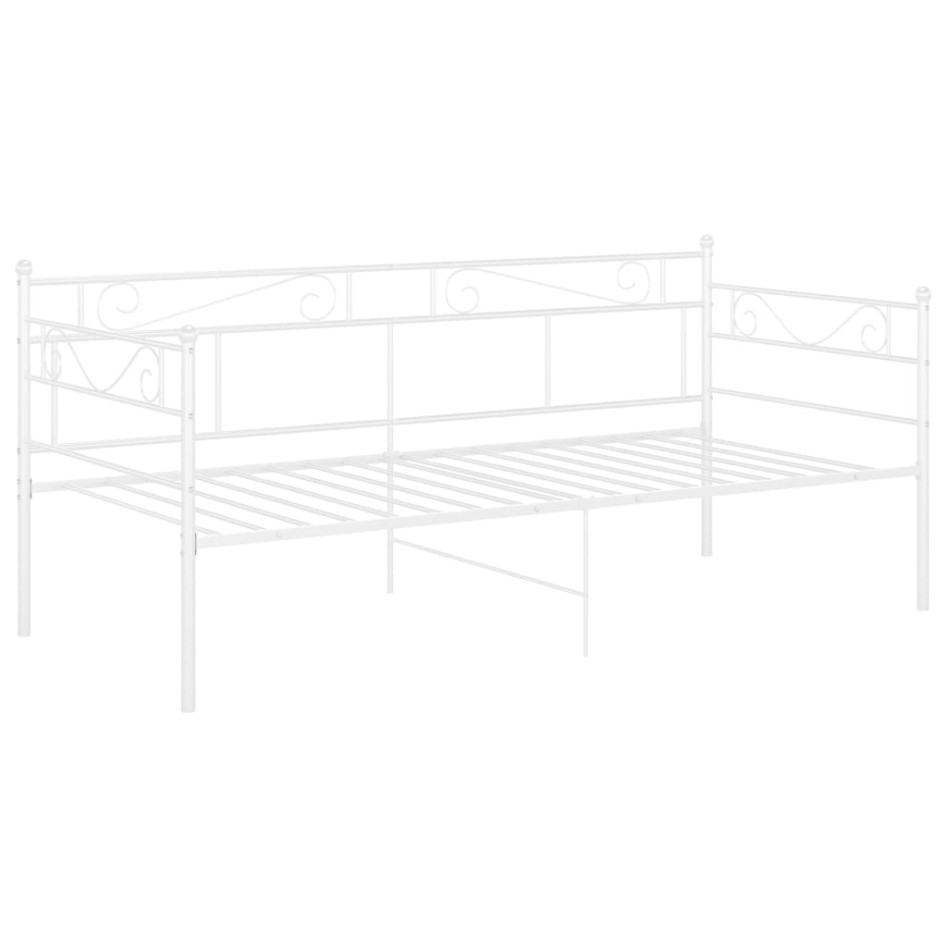 Estructura de sofá cama de metal blanco 90x200