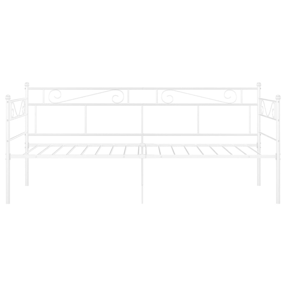 Estructura de sofá cama de metal blanco 90x200