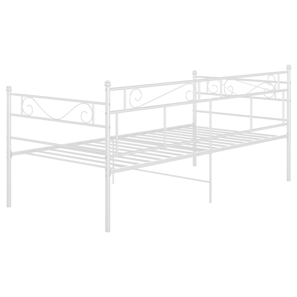 Estructura de sofá cama de metal blanco 90x200