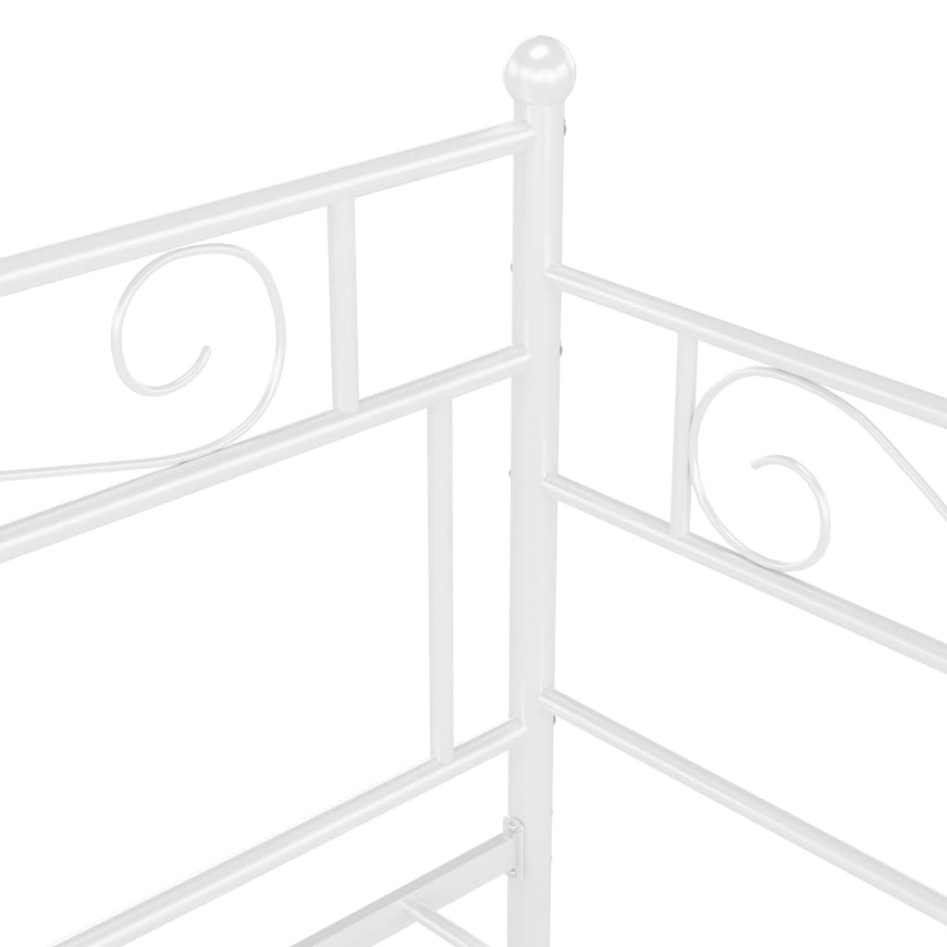 Estructura de sofá cama de metal blanco 90x200