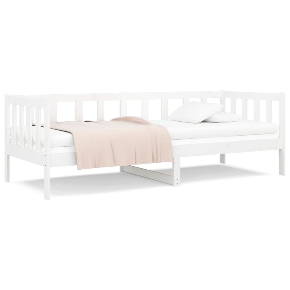 Sofá cama sin colchón madera maciza de pino blanco 80x200