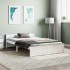 Estructura de cama sin colchón madera maciza blanco 120x200