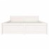 Estructura de cama sin colchón madera maciza blanco 120x200