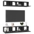 Muebles de salón 4 uds madera ingeniería negro 80x30x30