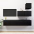 Set de muebles de salón TV 4 piezas madera contrachapada