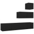 Set de muebles de salón TV 4 piezas madera contrachapada