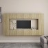 Juego de muebles de salón 8 piezas roble