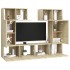 Juego de muebles de salón 6 piezas roble