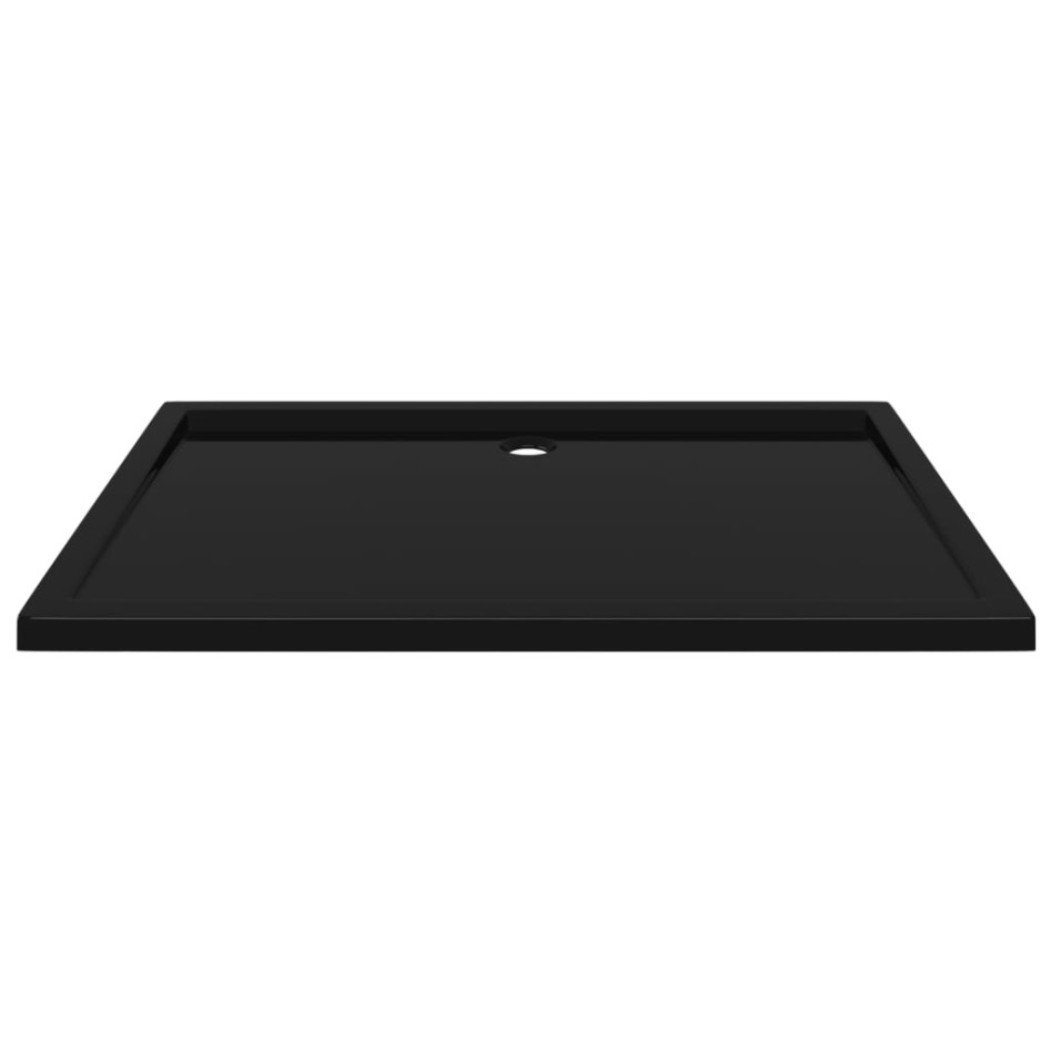 Plato de ducha rectangular negro ABS 80x120