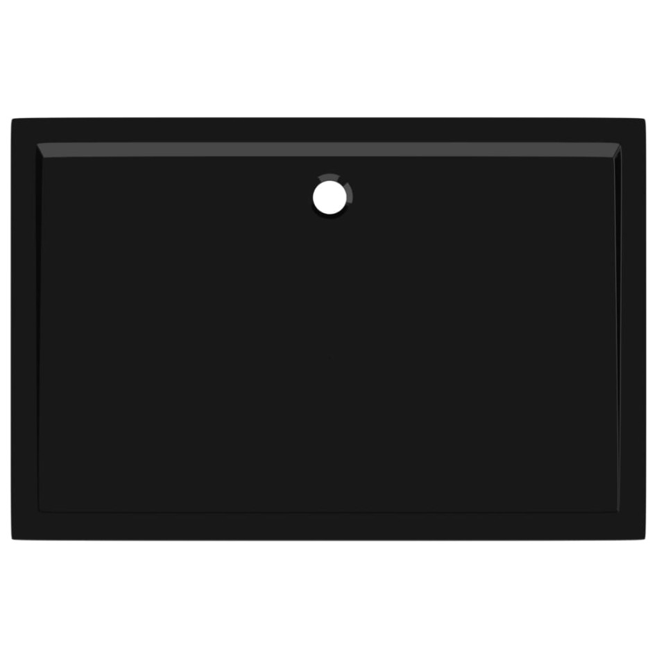 Plato de ducha rectangular negro ABS 80x120