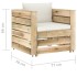 Muebles de jardín 2 pzas con cojines madera impregnada