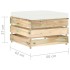 Muebles de jardín 2 pzas con cojines madera impregnada