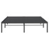 Estructura de cama sin colchón metal negro 140x190