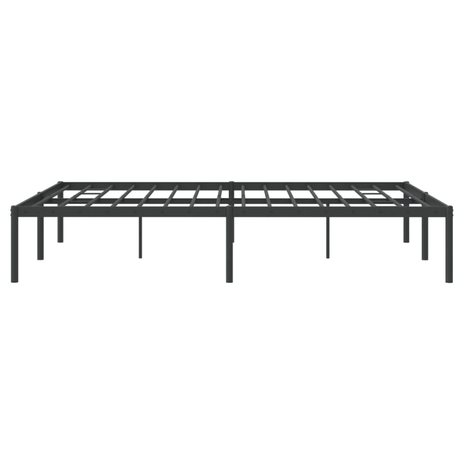 Estructura de cama sin colchón metal negro 140x190