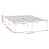 Estructura de cama sin colchón metal negro 140x190