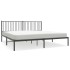Estructura cama sin colchón con cabecero metal negro 200x200