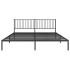 Estructura cama sin colchón con cabecero metal negro 200x200