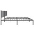 Estructura cama sin colchón con cabecero metal negro 200x200