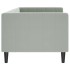 Sofá cama sin colchón terciopelo gris claro 80x200