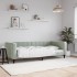 Sofá cama sin colchón terciopelo gris claro 90x200