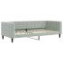 Sofá cama sin colchón terciopelo gris claro 90x200
