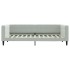 Sofá cama sin colchón terciopelo gris claro 90x200