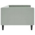 Sofá cama sin colchón terciopelo gris claro 90x200