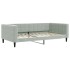 Sofá cama sin colchón terciopelo gris claro 100x200