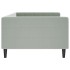 Sofá cama sin colchón terciopelo gris claro 100x200