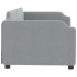 Sofá cama sin colchón tela gris claro 80x200