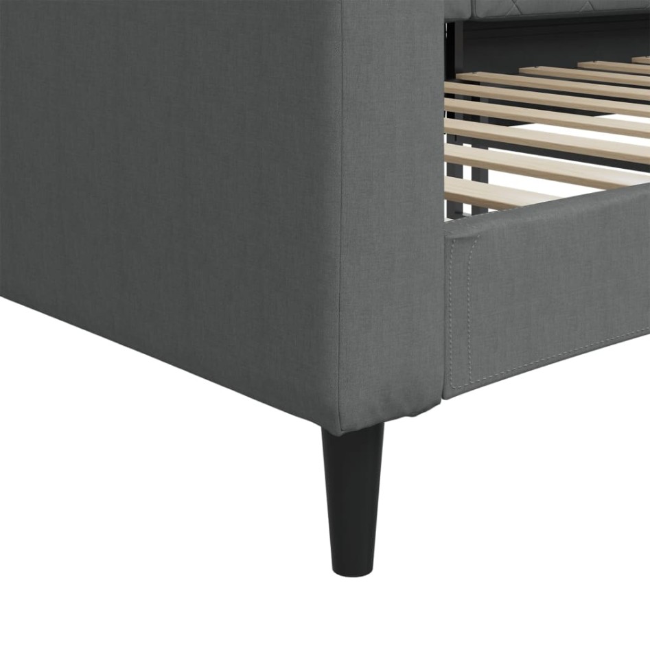 Sofá cama sin colchón tela gris oscuro 100x200