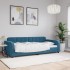 Sofá cama sin colchón terciopelo azul 90x200