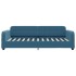 Sofá cama sin colchón terciopelo azul 90x200