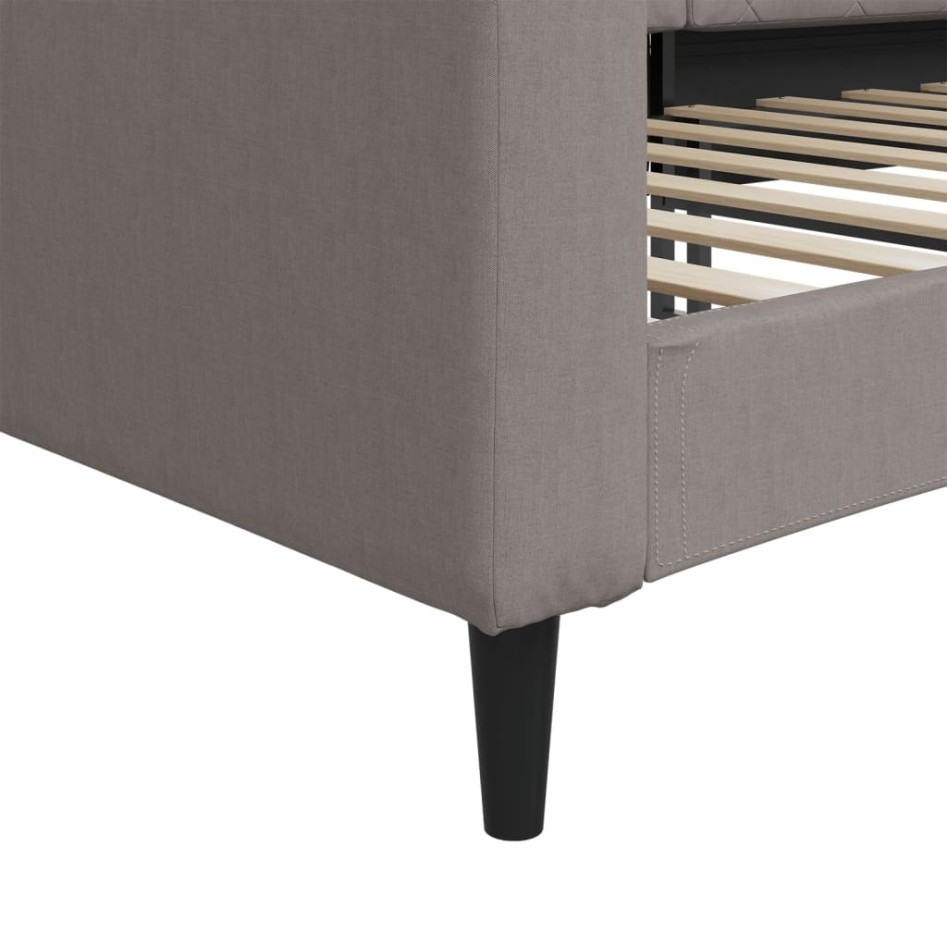 Sofá cama sin colchón tela gris taupe 80x200