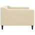 Sofá cama sin colchón tela crema 90x200