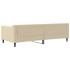 Sofá cama sin colchón tela crema 90x200