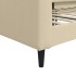 Sofá cama sin colchón tela crema 90x200