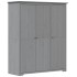 Armario BODO madera maciza de pino gris 146x53,5x173
