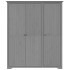 Armario BODO madera maciza de pino gris 146x53,5x173