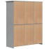 Armario BODO madera maciza de pino gris 146x53,5x173